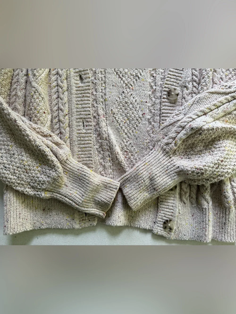 NWOT LOFT Cable-Knit Open Cardigan Sweater
